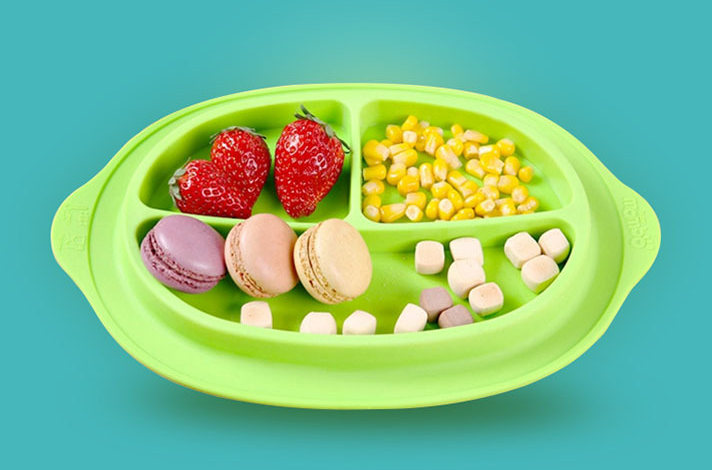 東莞硅膠一體式兒童餐盤(pán)工廠